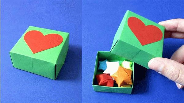 Этапы создания коробки-мешочка в стиле из тиффани: